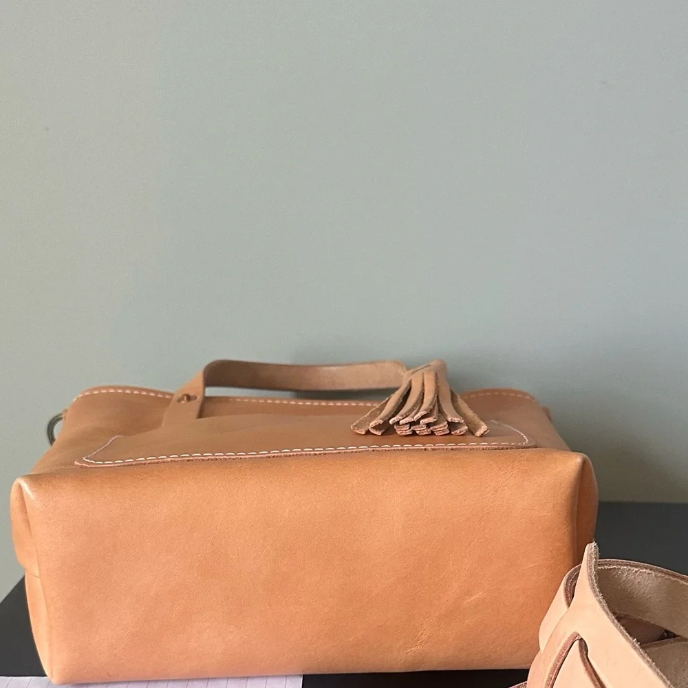 Go Forth Goods Mini Avery in Veg Tan leather. EUC - Picture 4 of 8